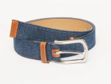 men_s denim fabric leather belt